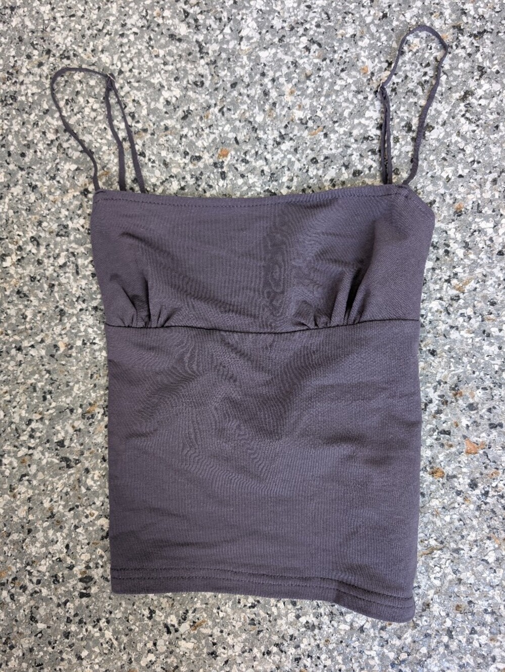 🩶 Edikted Charcoal Backless Cropped Festival Tank